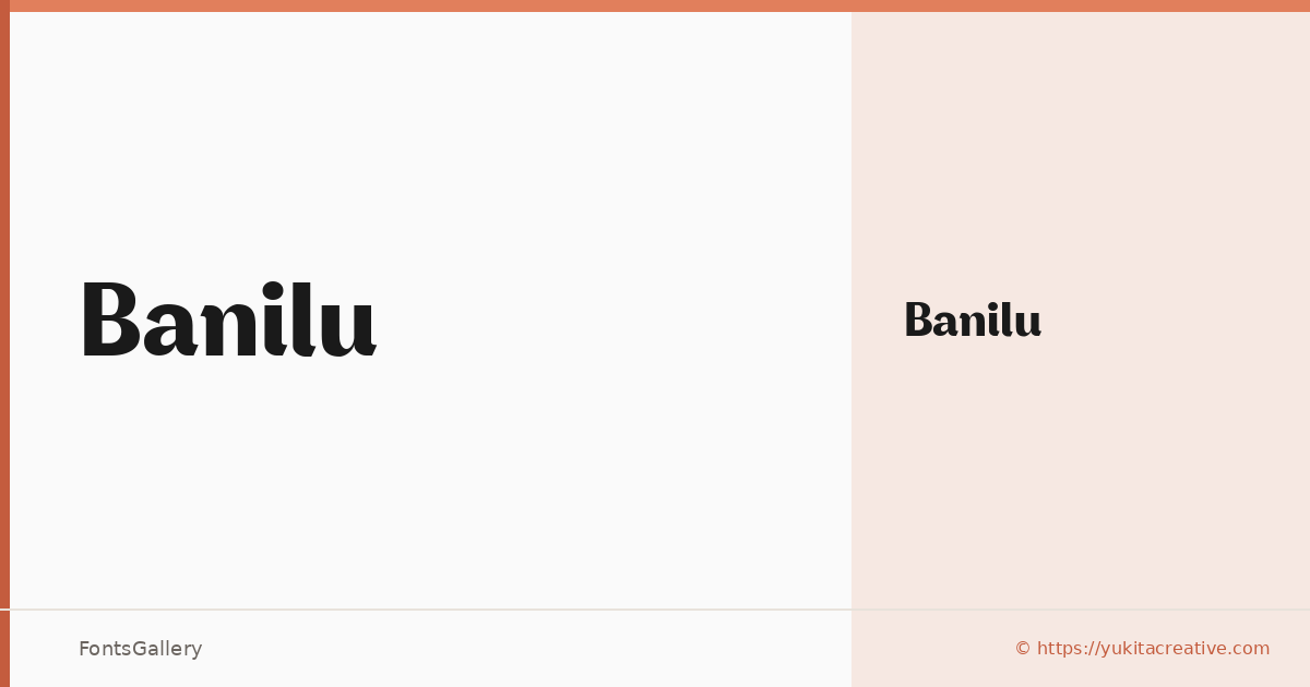 Banilu font family banner
