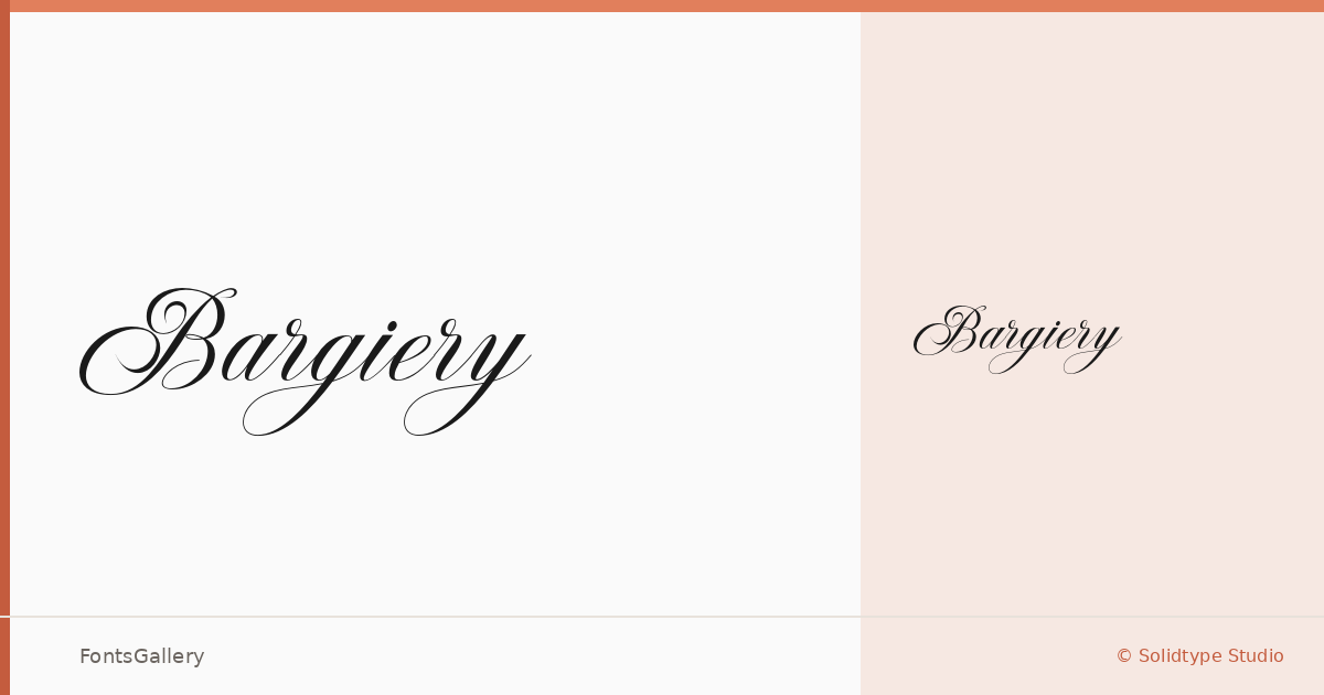 Bargiery font family banner