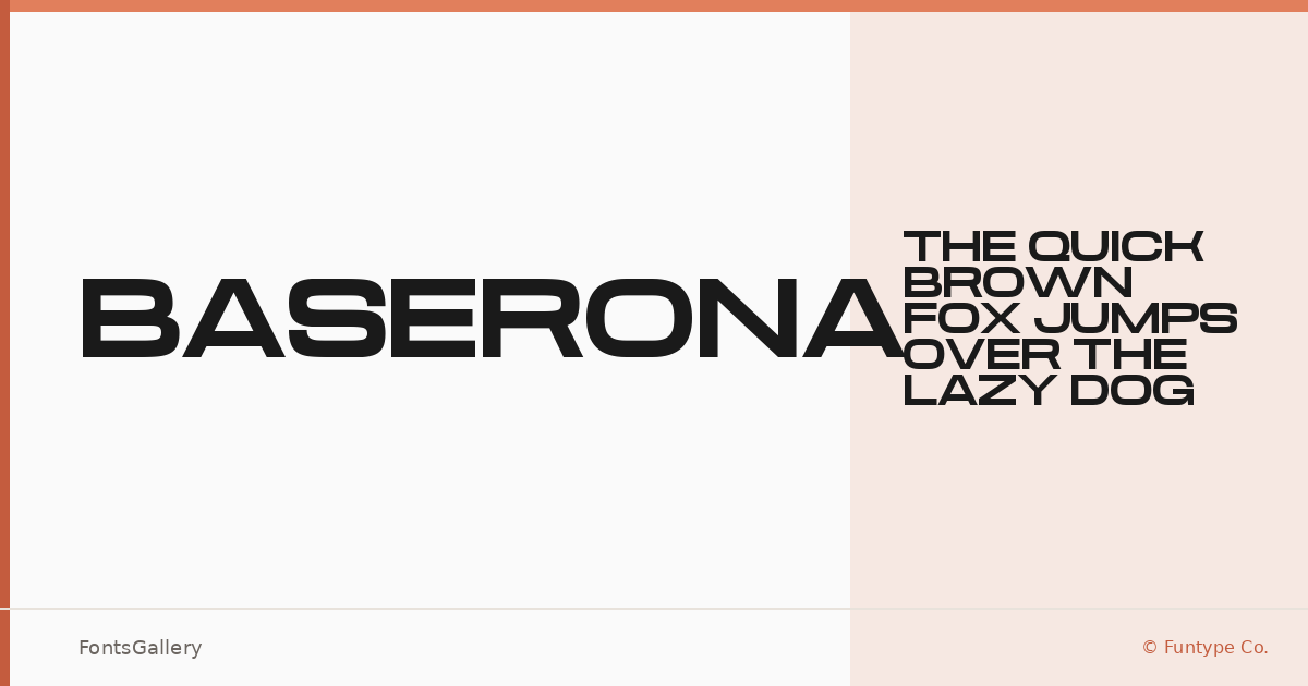 Baserona font family banner