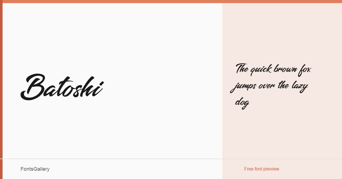 Batoshi font family banner