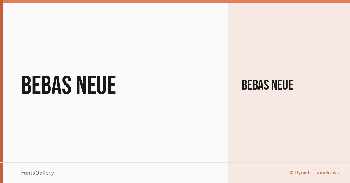 Bebas Neue font family banner