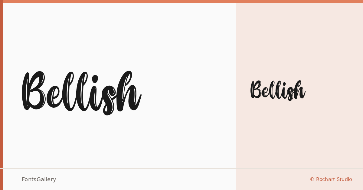 Bellish font family banner