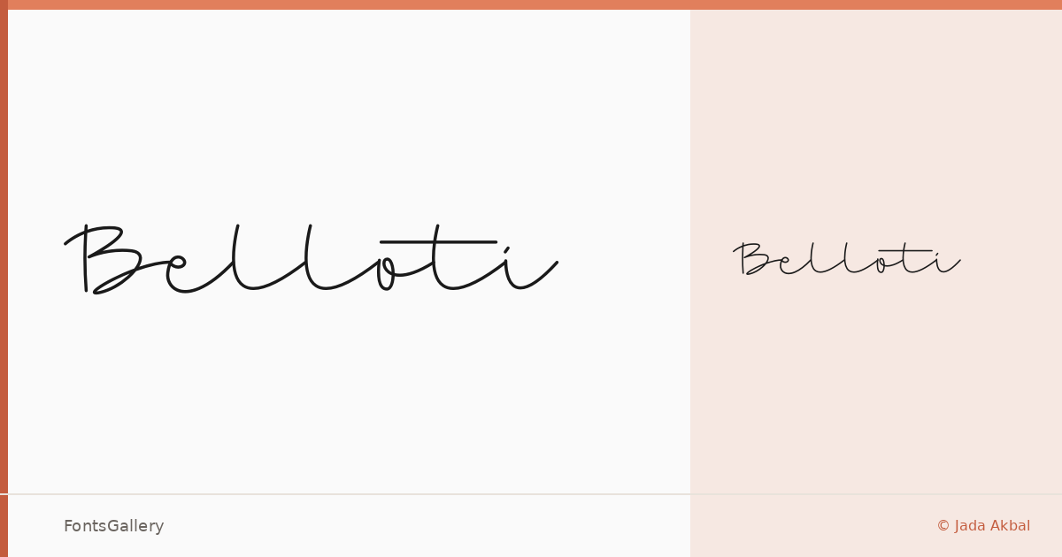 Belloti font family banner