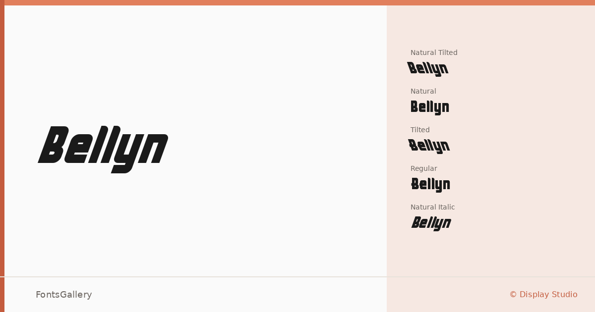 Bellyn font family banner