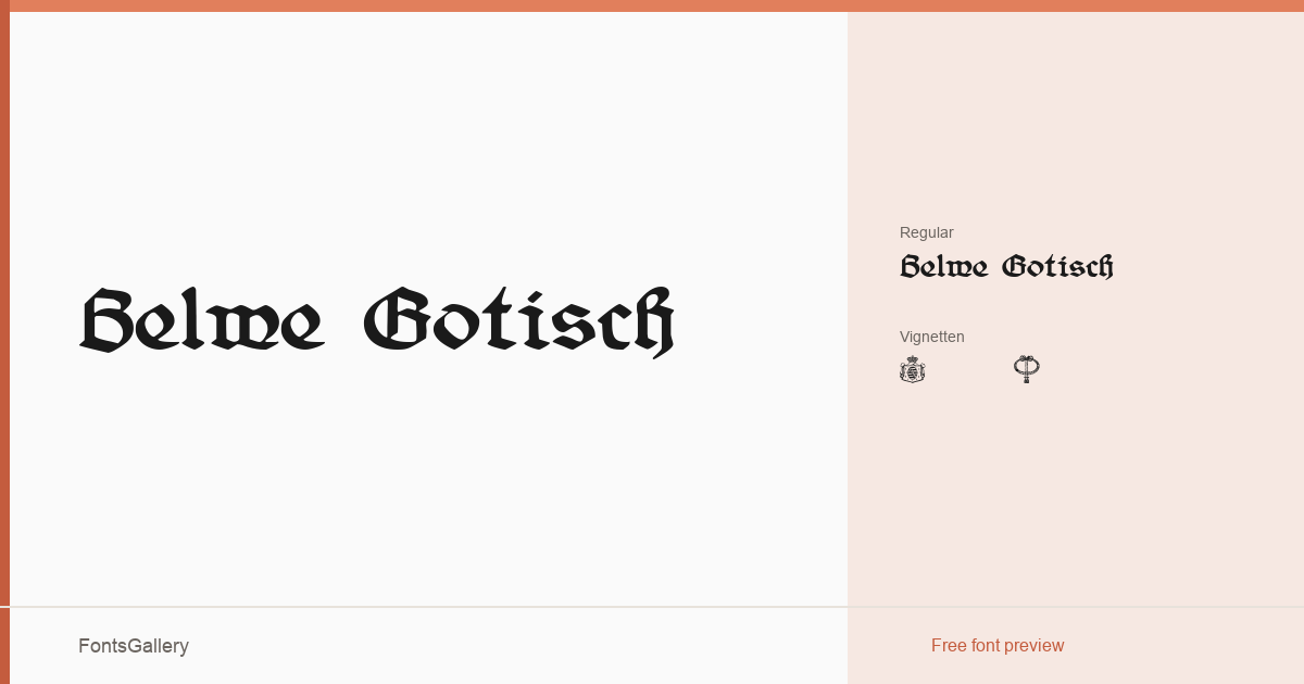 Belwe Gotisch font family banner