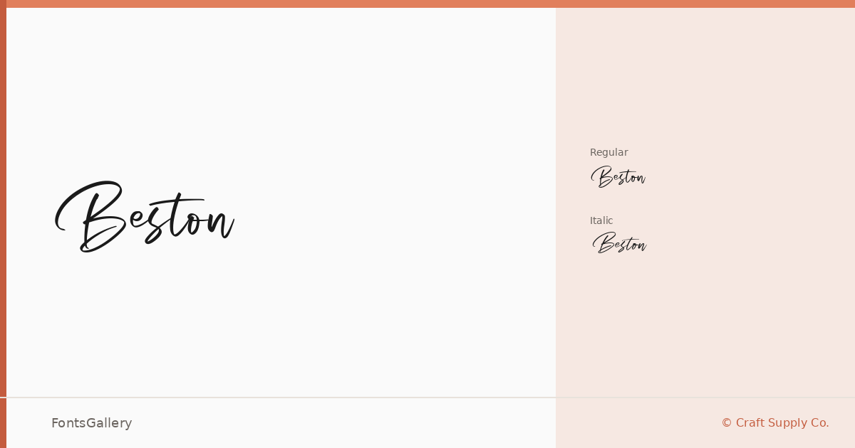 Beston font family banner