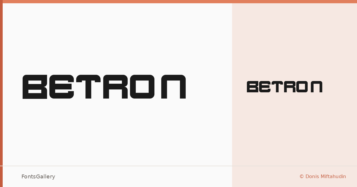 Betron font family banner