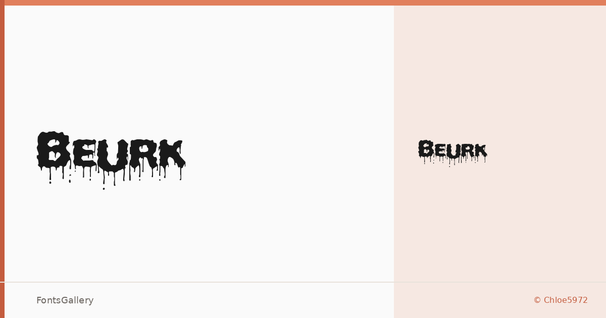 Beurk font family banner