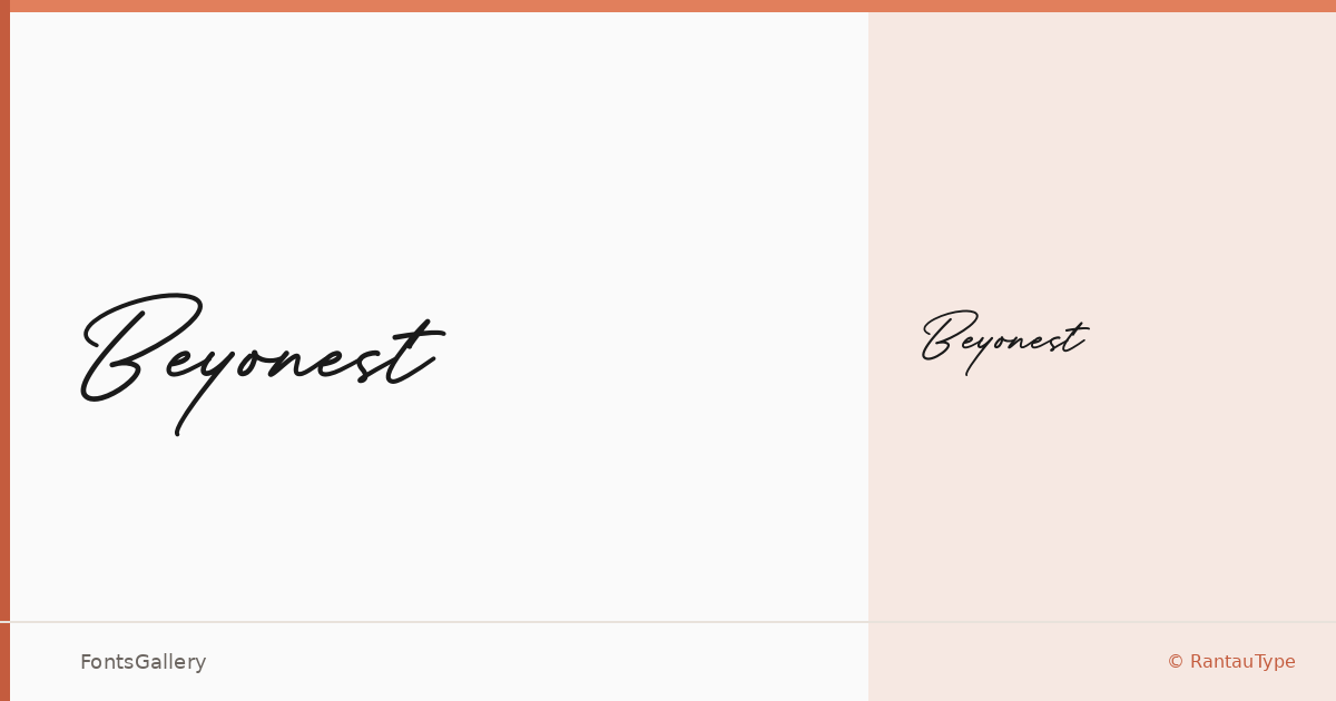 Beyonest font family banner