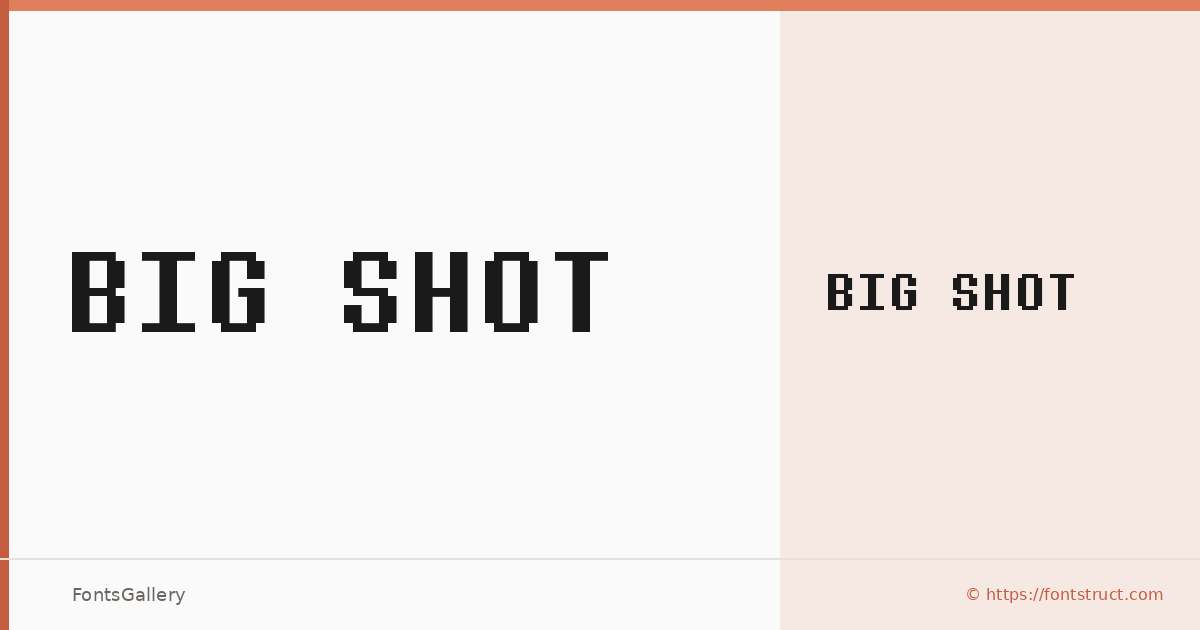 BIG SHOT font family banner