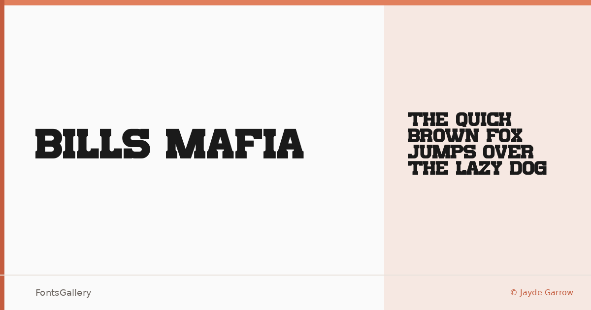 Bills Mafia font family banner