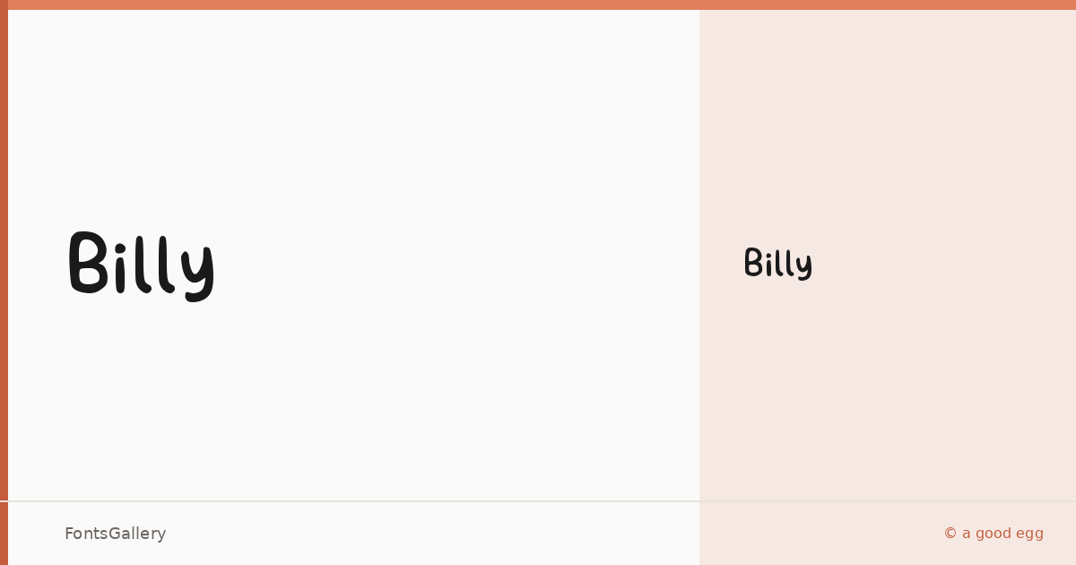 Billy font family banner