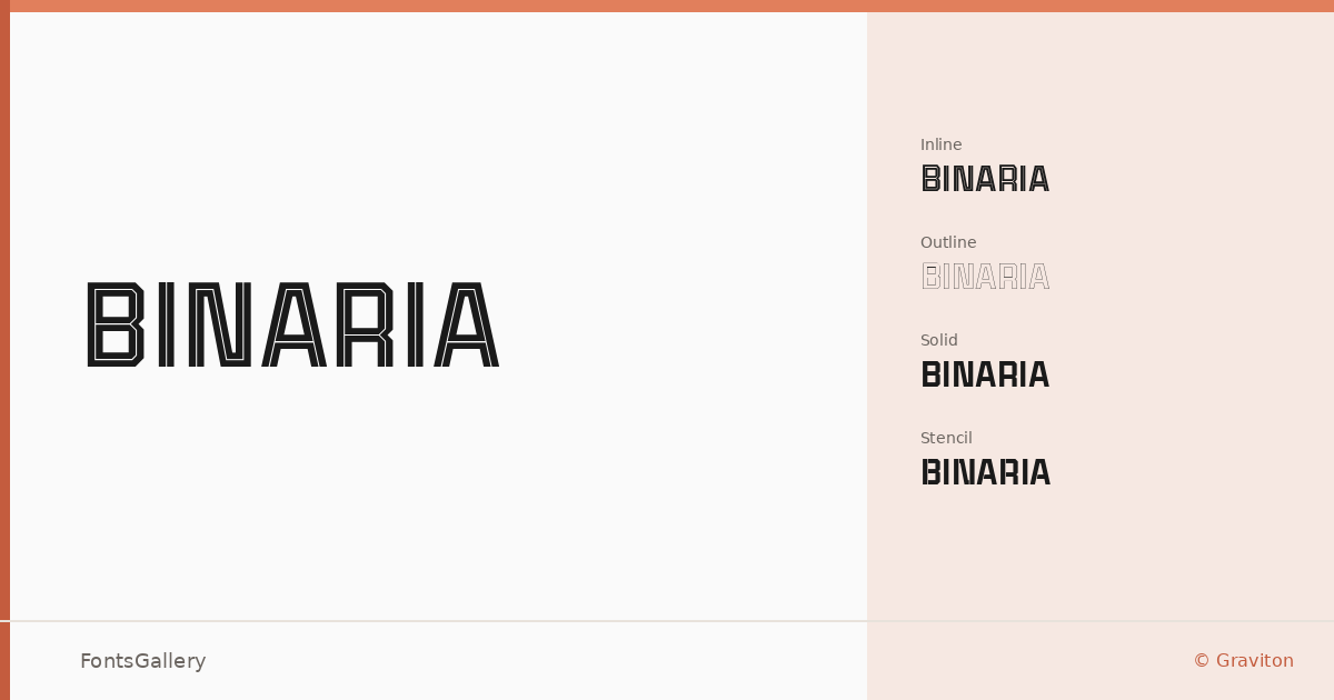 Binaria font family banner