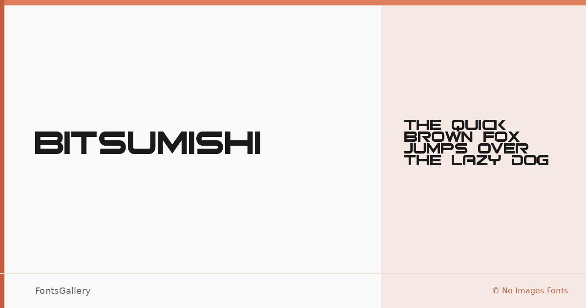 Bitsumishi font family banner