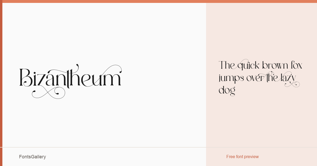 Bizantheum font family banner