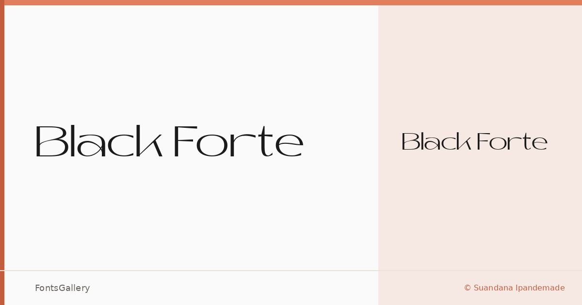 Black Forte font family banner