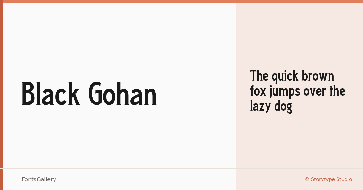 Black Gohan font family banner