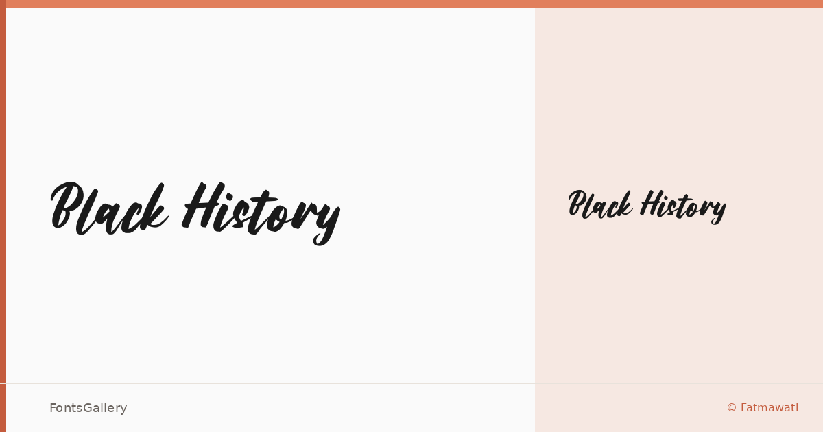 Black History font family banner