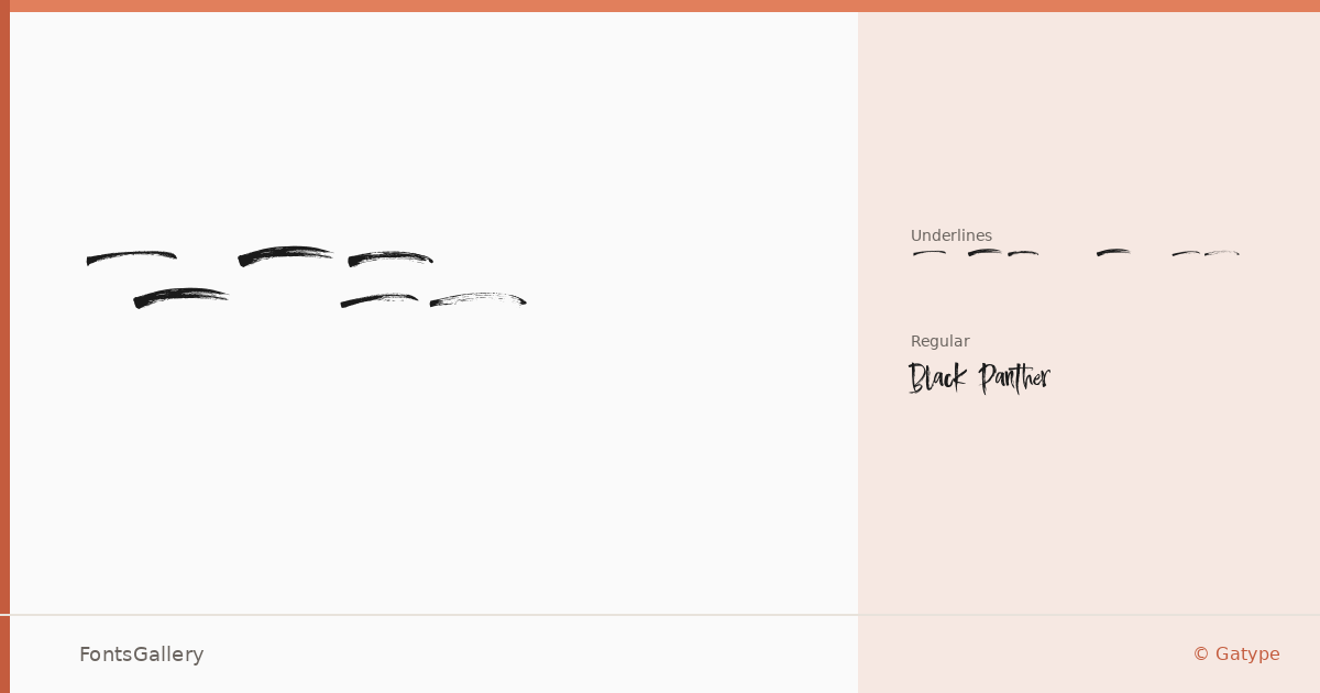 Black Panther font family banner