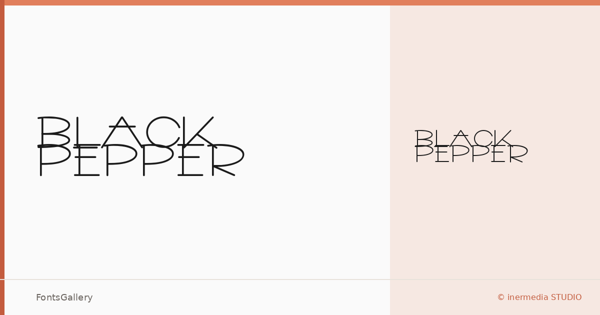 Black Pepper font family banner