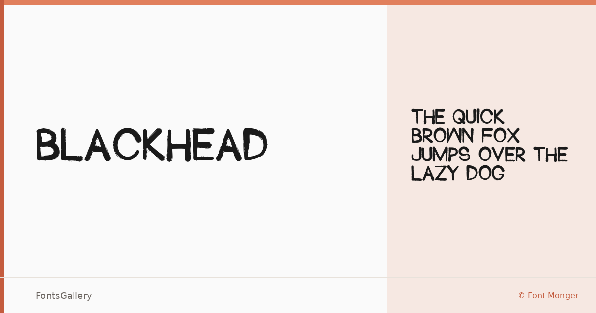 Blackhead font family banner