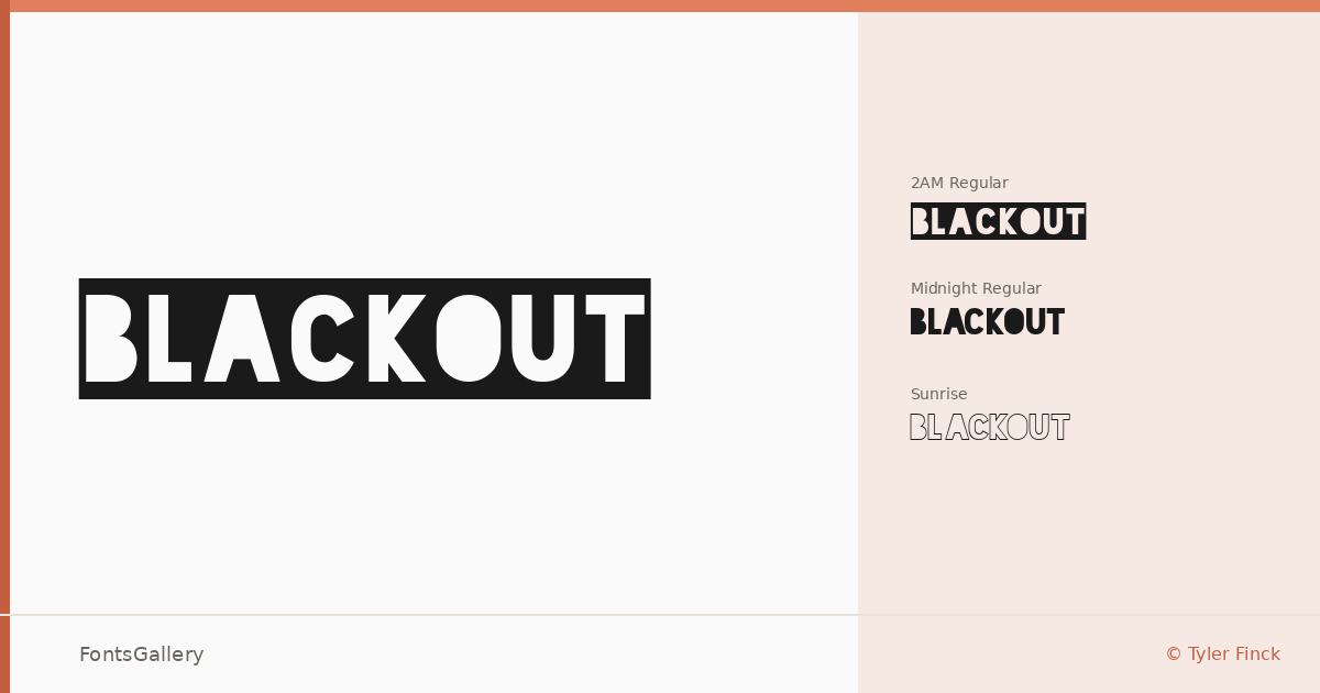Blackout font family banner