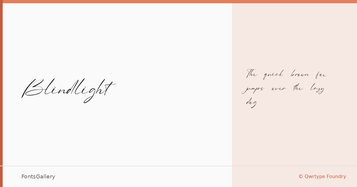 Blindlight font family banner