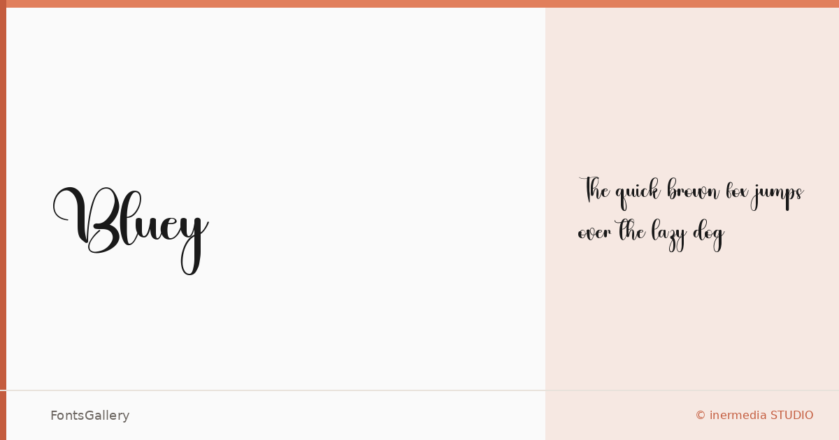 Bluey font family banner
