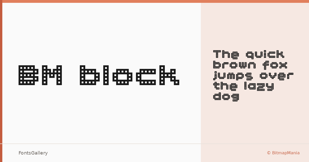 BM block font family banner