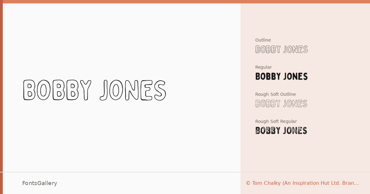 Bobby Jones font family banner