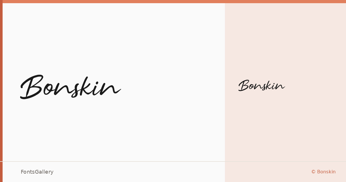 Bonskin font family banner