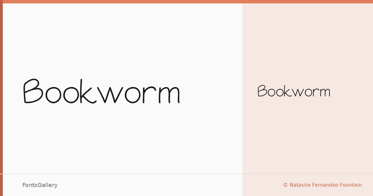 Bookworm font family banner