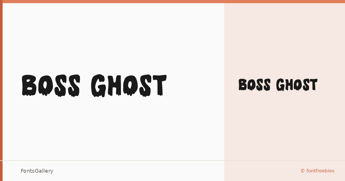 Boss Ghost font family banner