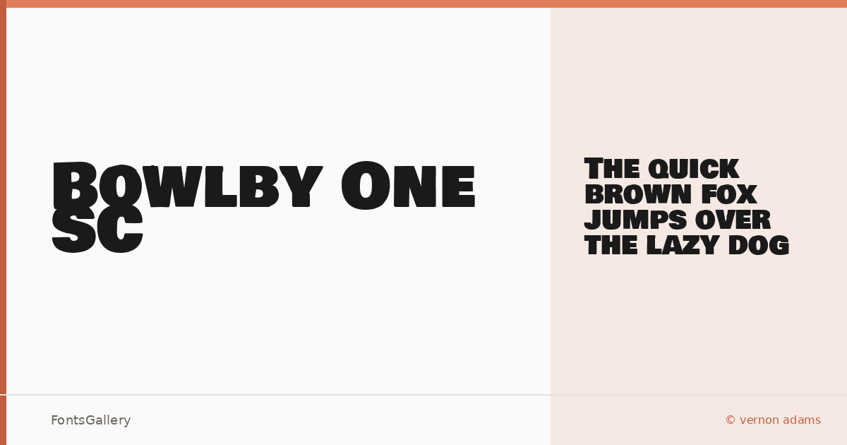 Bowlby One SC font family banner
