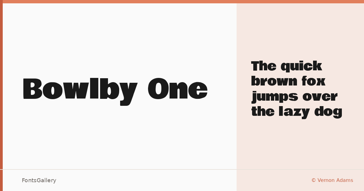 Bowlby One font family banner