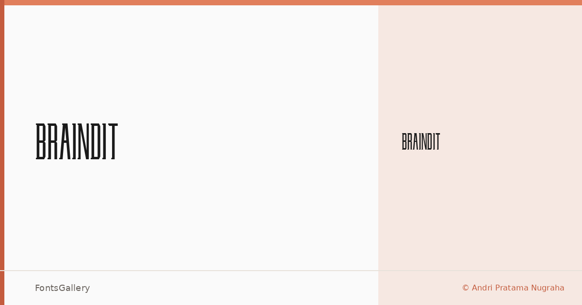 BRAINDIT font family banner