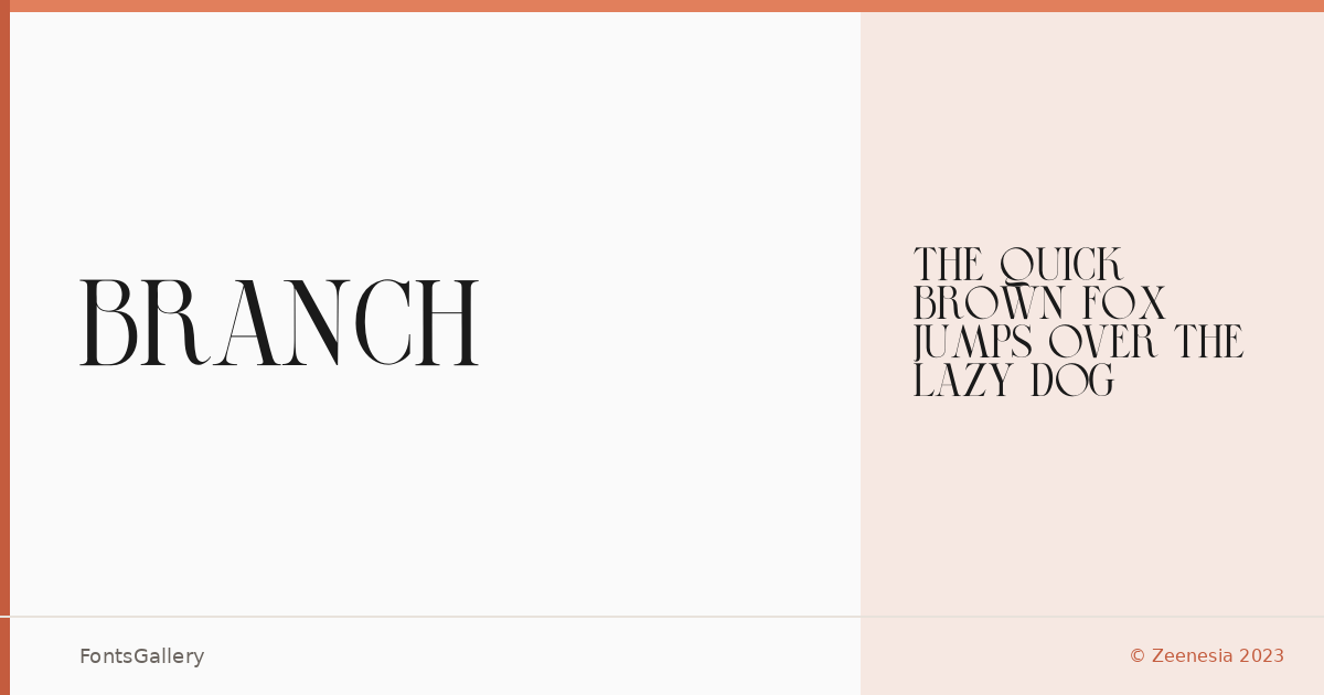 BRANCH font family banner