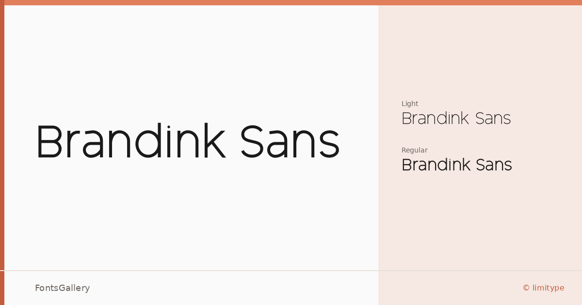 Brandink Sans font family banner