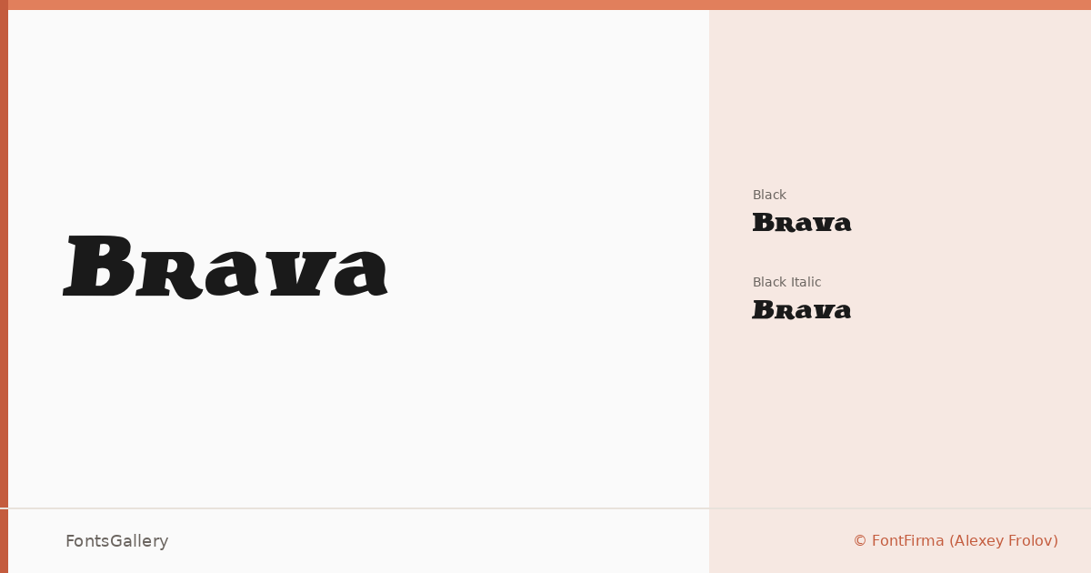 Brava font family banner