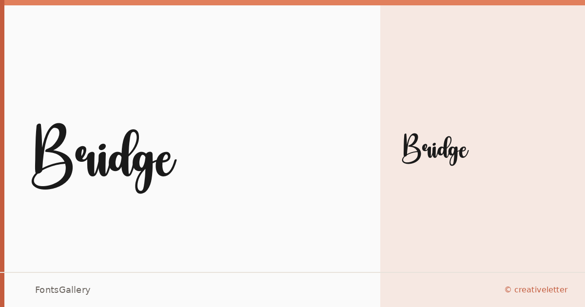 Bridge font family banner