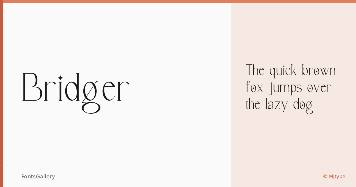 Bridger font family banner