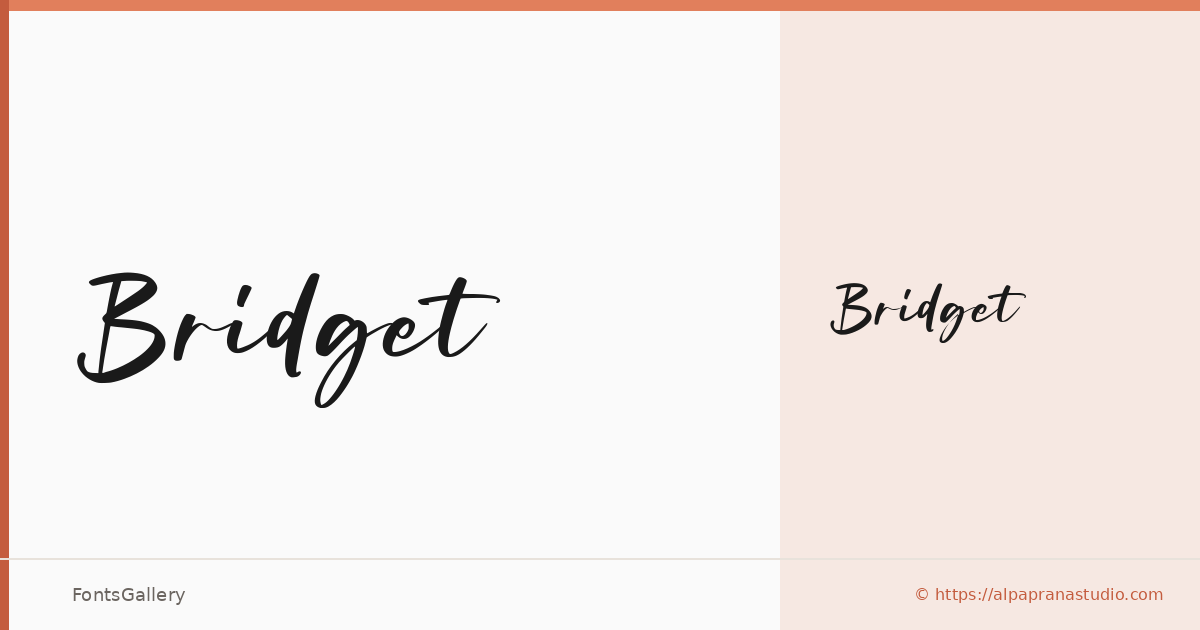 Bridget font family banner