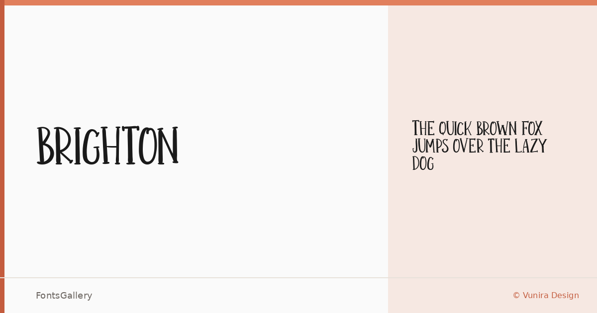 BRIGHTON font family banner