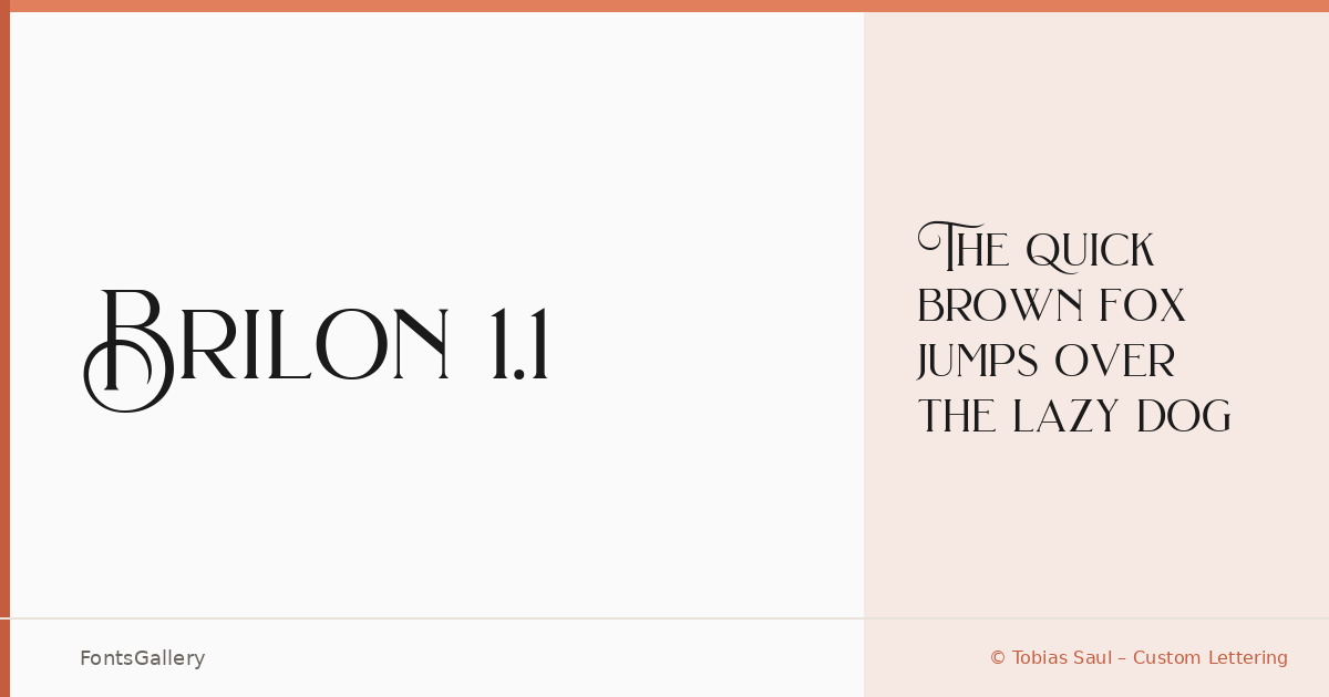 Brilon 1.1 font family banner