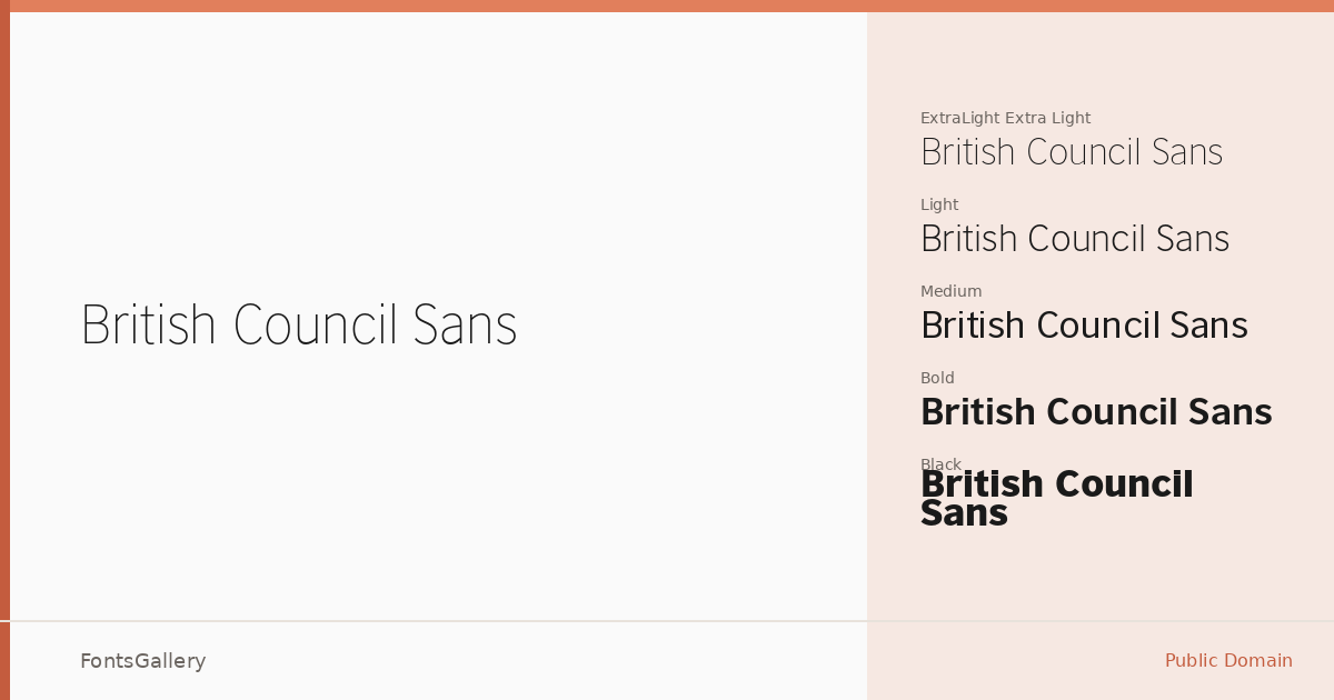 British Council Sans font family banner