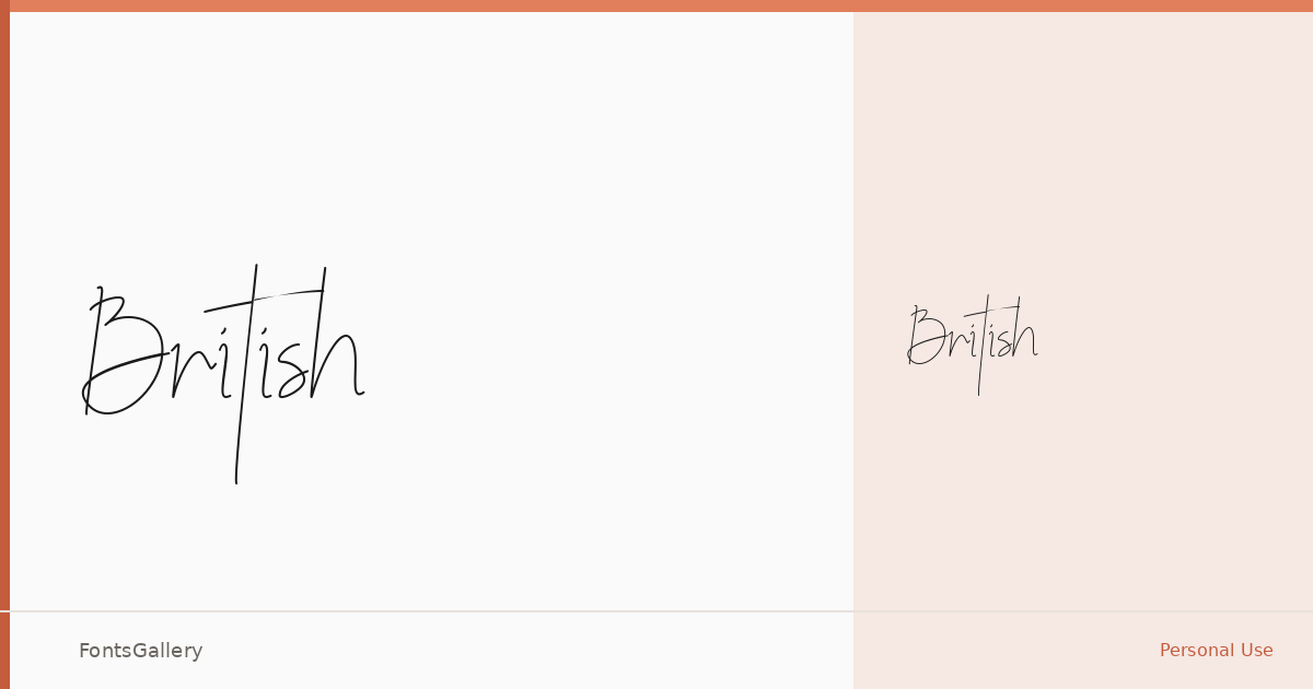 British font family banner