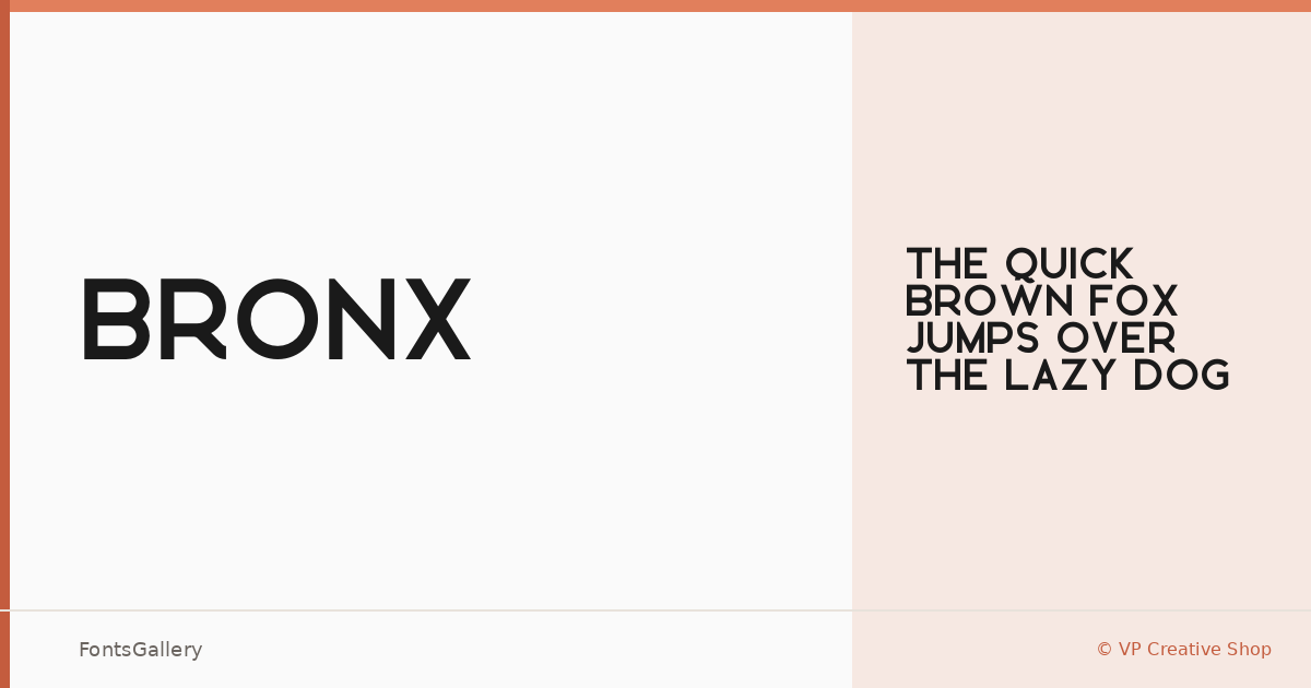 Bronx font family banner