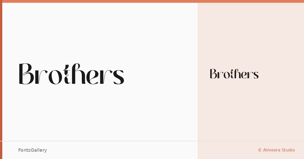 Brothers font family banner