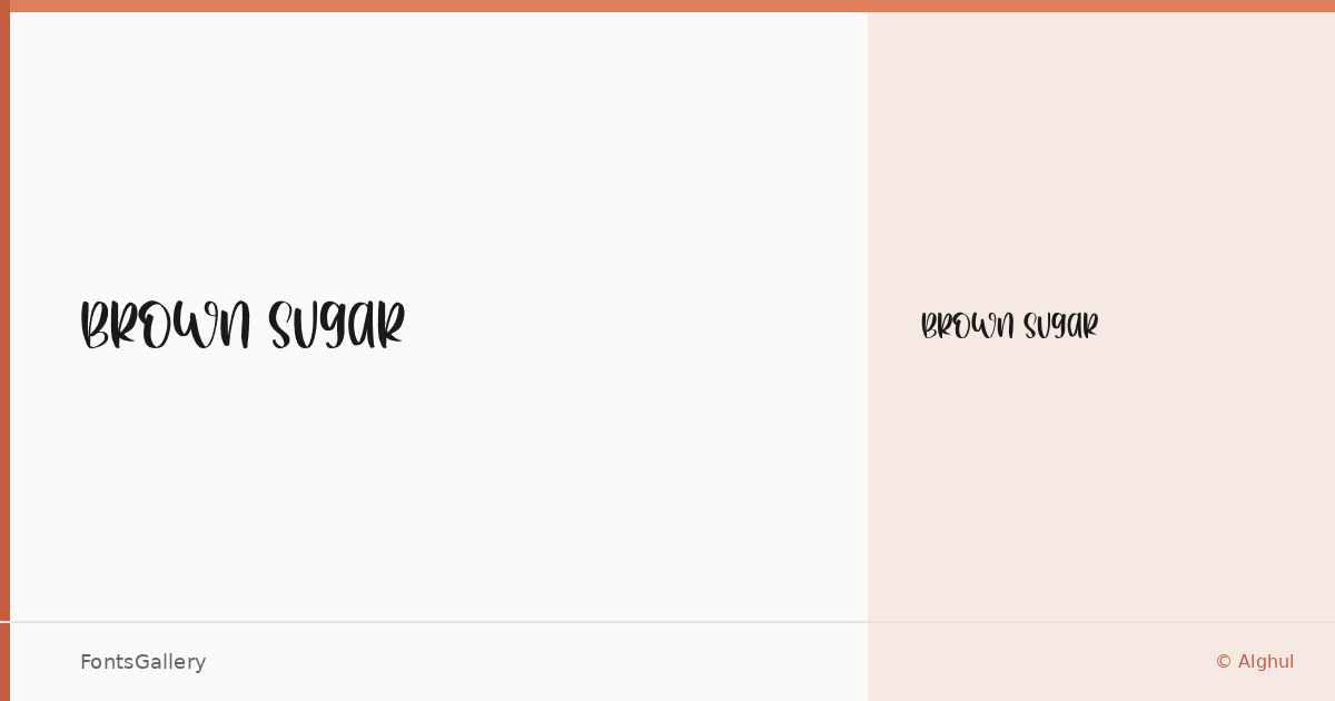 Brown Sugar font family banner