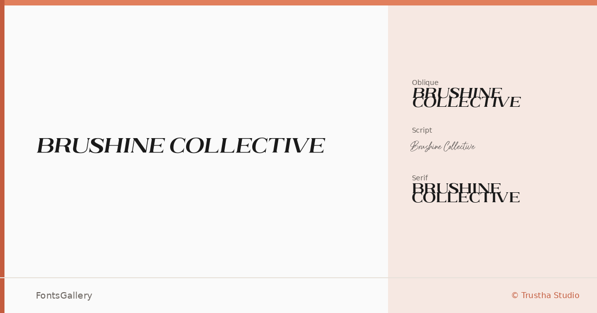 Brushine Collective font family banner